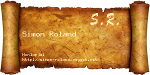 Simon Roland névjegykártya