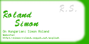 roland simon business card